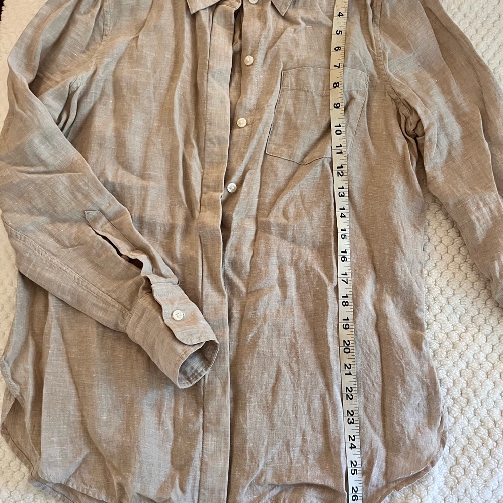 Reiss Light Brown Linen Shirt - Picture 4 of 6